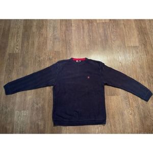 Chaps Crew Neck Cotton Navy Blue Knit Sweater Men’s Size Large